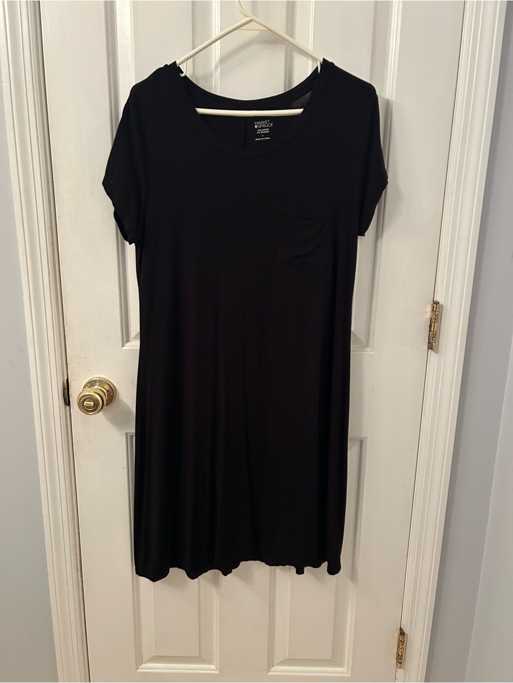 Market & Spruce Black Crewneck Tee Dress